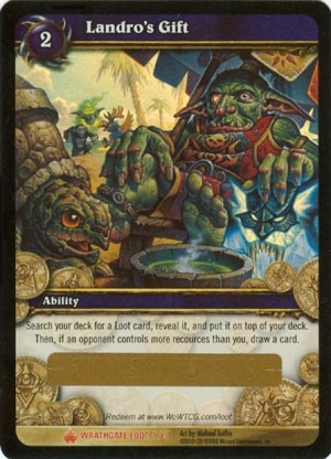 World of Warcraft WoW Wrathgate Landro's Gift Unscratched Loot Card - Picture 1 of 1