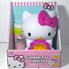 Hello Kitty Flower Pop Bubbler Battery Powered Bubble Toy w/ Bubble Solution NEW