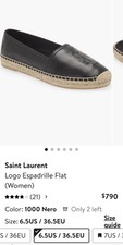 Saint Laurent Monogram Espadrilles In Black L...