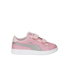 PUMA Smash V2 Glitz Glam V Slip On Youth Girls Pink Sneakers Casual Shoes 36737