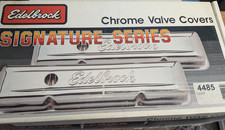 Edelbrock Chrome Valve Covers Signiture Series 4485 Oldsmobile 350-455 Nib