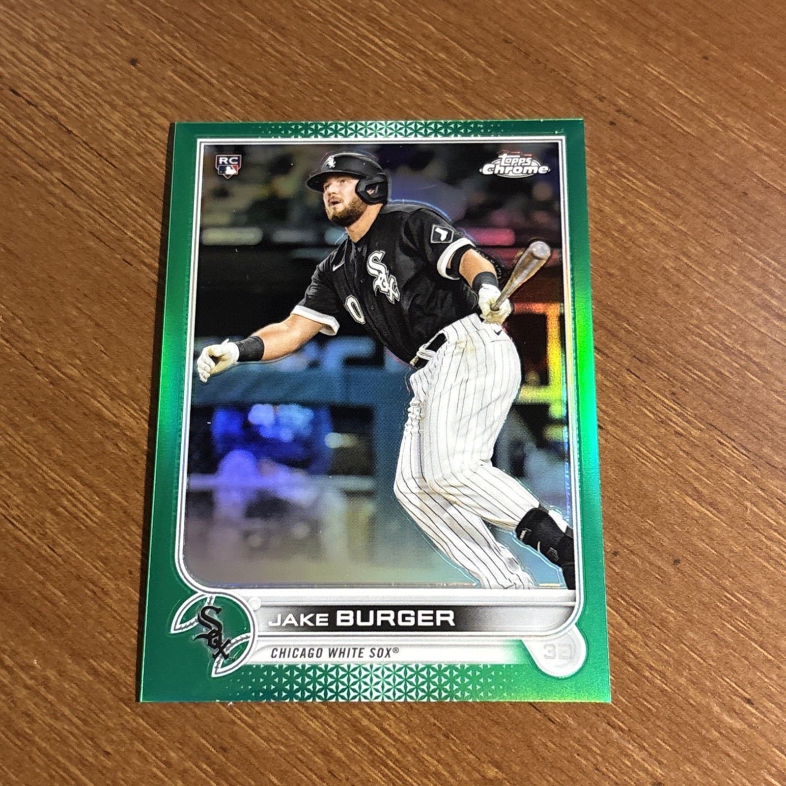 2022 Topps Chrome - Jake Burger #29 Green Refractor /99 (RC)