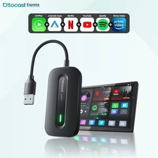 NEW Ottocast Express Aibox Wireless Carplay Adapter & Android Auto w/Youtube
