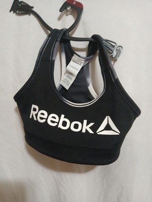 Reebok Black Bright Racerback Sports Bra Girls Xs 4/5