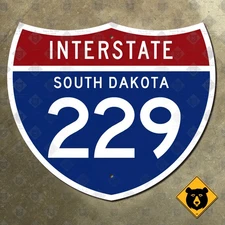 South Dakota Interstate 229 highway route marker road sign Sioux Falls 21x18