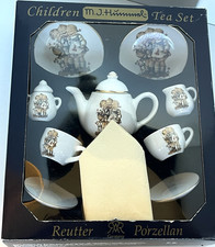 Vintage M.J. Hummel Children Porcelain Tea Set "Follow the Leader" Germany NEW