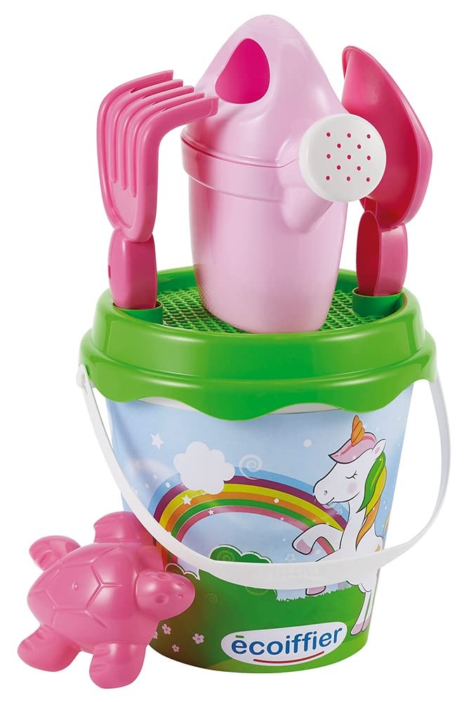 Ecoiffier Eco687 Unicorn Bucket with Insert 17 cm Multi-Coloured