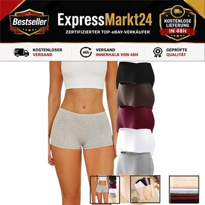 Damen Boxershorts Baumwolle 6 Stück S-XXL Atmungsaktive Unterwäsche