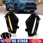 For Toyota RAV4 2019-2025 LED Daytime Running Lamp Fog Lights DRL w/ Turn Signal