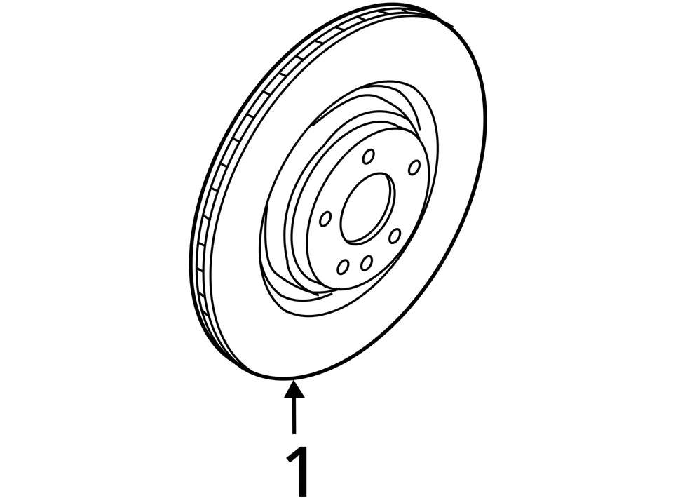 Audi S5 S4 RS5 2018-2025 rotor de freno delantero izquierdo y derecho 30 k millas 4M0615301AN OEM Foto 4 de 4