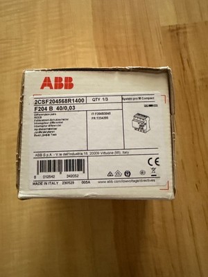 ABB F204B-40/0,03 FI-Schutzschalter,Typ B, 4-polig - 40A (2CSF204501R1400)