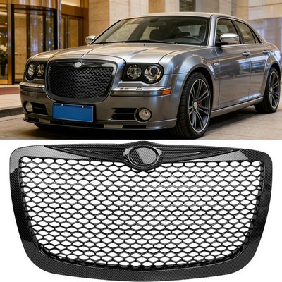 Für Chrysler 300C 04-11 Kühlergrill Sportgrill Waben Gitter in Carbon-Optik