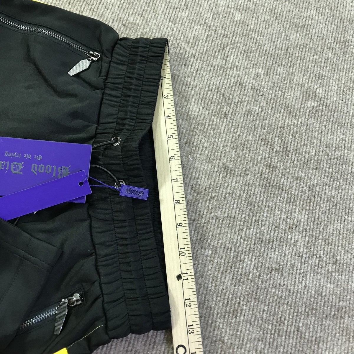 Guapi Pants Mens 30 Black Yellow Limited Edition Moto Zipper