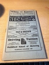 GUILDFORD ABC RAIL & BUS TIMETABLE BOOK AUG 1954