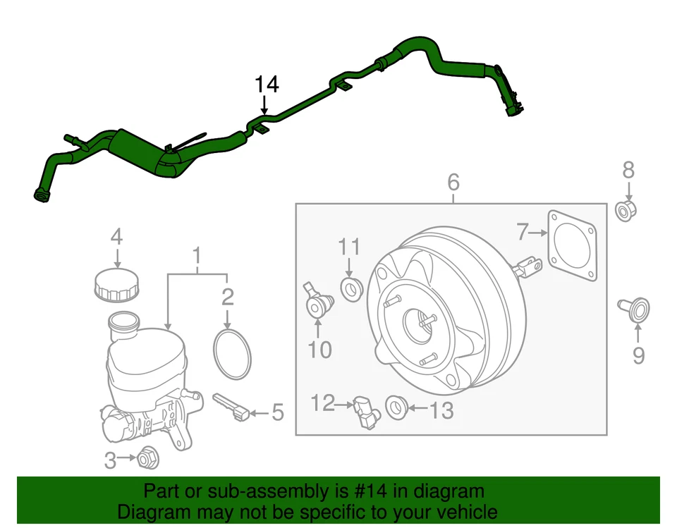 Genuine Ford 2018-2023 Ford Mustang - Vacuum Tube JR3Z-2420-C - Image 2 of 4