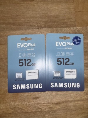 Samsung EVO Plus MicroSD 512GB + SD Adapter 4K UHD   NEU & OVP