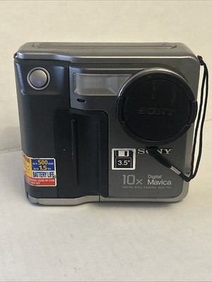 Sony Mavica MVC-FD7 0.3MP Digital Camera - Steel Gray - Untested - No Cords