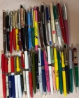 large vintage pen lot advertising Texaco, Coke