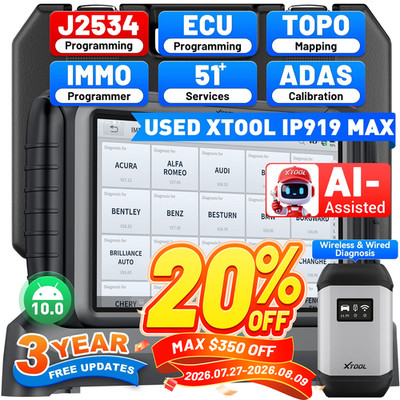 USED XTOOL IP919MAX Car Diagnostic Tool J2534 Programming ECU Coding Key Program
