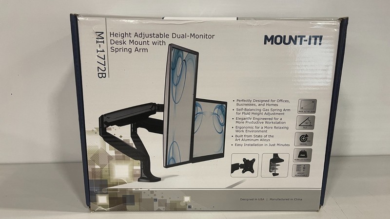 Mount It! Dual Monitor Spring Desk Mount 13"-32" 19.8 lbs per arm MI-1772B