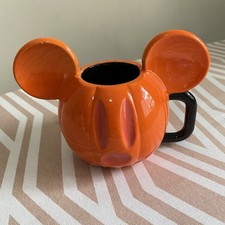 Disney Mickey Mouse Pumpkin Halloween Ceramic Mug Orange Hot Topic