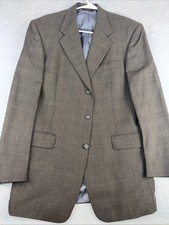 Hart Schaffner Marx 40L Sport Coat/Blazer Brown 3-button Parisian 100 Wool