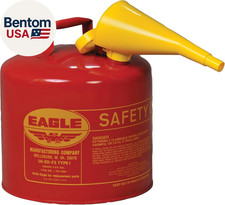 5 Gallon Type I Red Safety Gas Can for Gasoline with Flame Arrester, Self-Closin