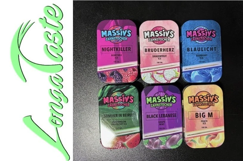 WUNDER ZAHNSTOCHER Massiv's Zahnstocher - Zahnstocher mit Geschmack - 100 St. Wunderzahnstocher