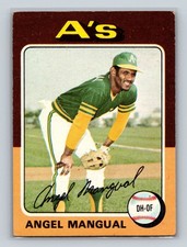 1975 Topps #452 Angel Mangual Oakland Athletics