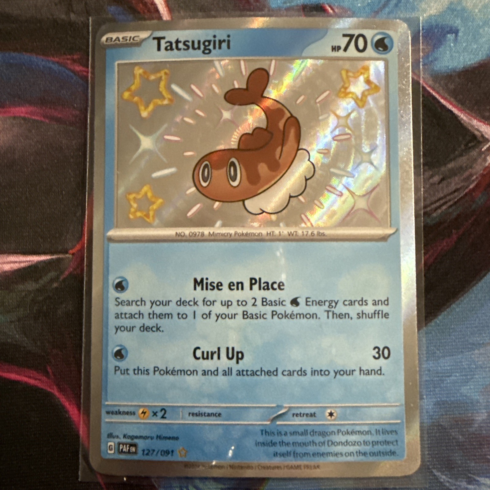 Pokémon TCG English Tatsugiri 127/091 SV: Paldean Fates "Baby Shiny" Holo NM+
