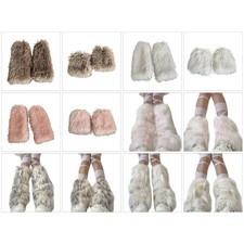 Warm Thermal Fuzzy Leg Warmers for Winter Fashionistas Furry Plush Boot Covers