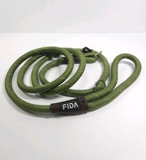 FIDA Slip Lead Dog Leash, 6 FT x 1/2" Heavy Duty Reflective Rope - Green