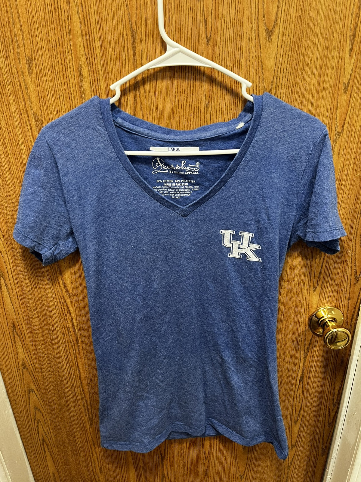 Pressbox Kentucky Wildcats Women’s Large Graphic Blue/White T-Shirt
