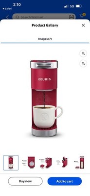Keurig K-Mini Plus Single Serve Coffee Maker (Cardinal Red,
