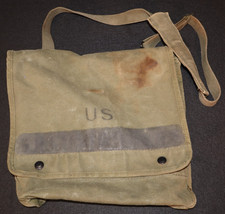 Korea - Vietnam War US Army Map & Dispatch Bag Case OD7 Shoulder Type, Scarce