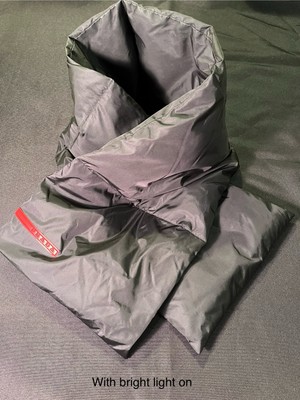 PRADA LINEA ROSSA DUCK PUFFER SCARF NECK WARMER MAGNET WARM SEAL