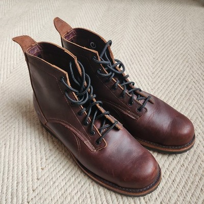 Origin Maine American Bison Boots Mini-lug Vibram Outsole Men's Size 13D(M) USA