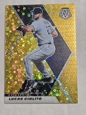 Lucas Giolito 2021 Panini Mosaic 11 Quick Pitch Gold Disco /10 Red Sox