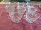 Lot of 8 Vintage Anchor Hocking Wexford Clear Glass Punch Cups EUC