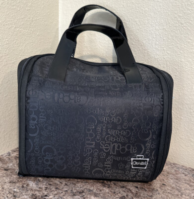 Caboodle Black Soft Side Makeup Cosmetic Bag Travel Case Interior Storage 