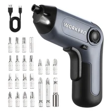 WORKPRO Electric Cordless Screwdriver w/Offset Driving Shaft 3.6V w/22PCS Bits