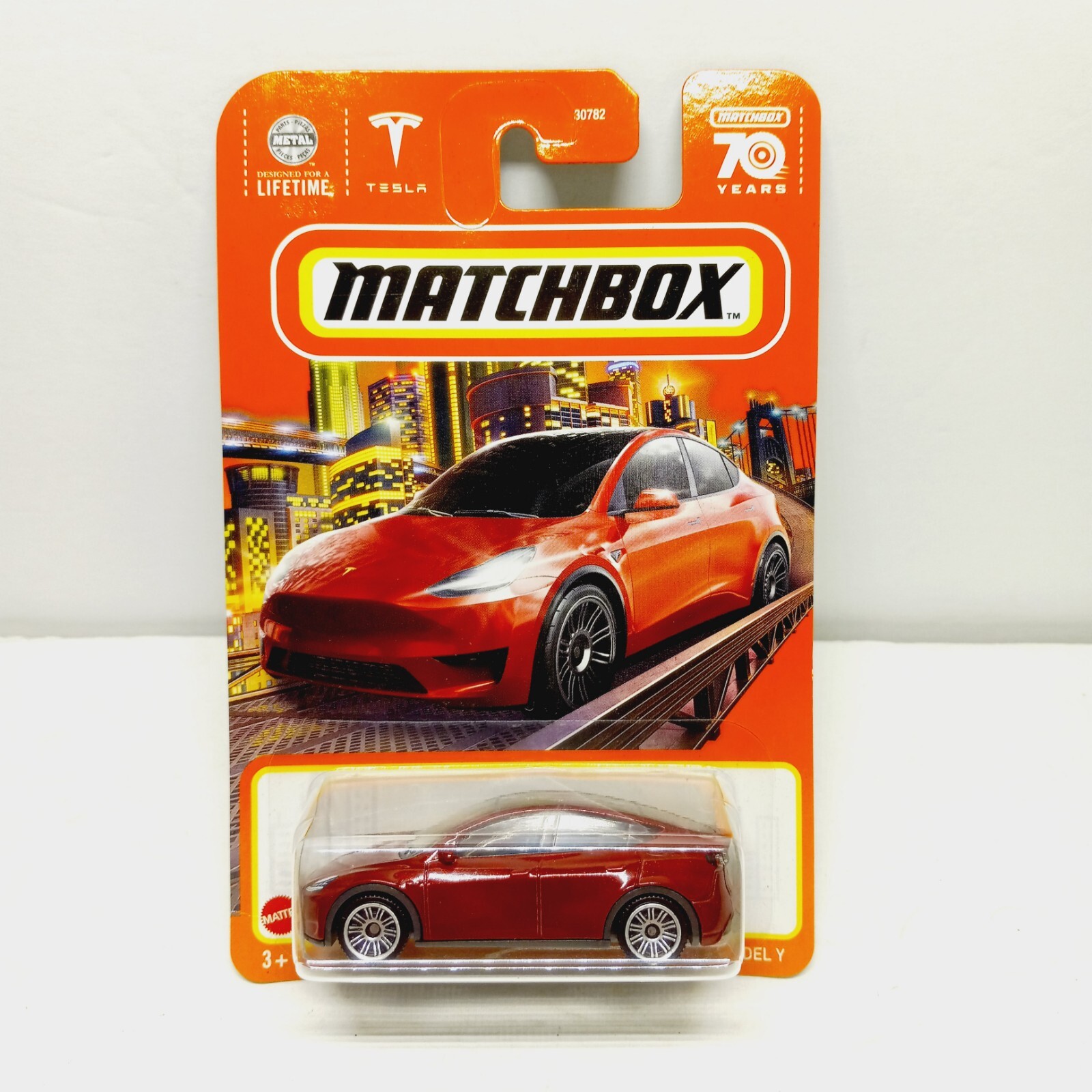 Tesla Model Y Matchbox Car (New Sealed) 70th Edition Matchbox-image