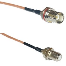RG316 BNC FEMALE SM BULKHEAD to F FEMALE RF Cable Rapid-SHIP LOT