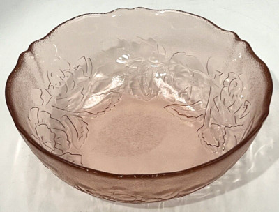 VTG Cristal D'Arques Rosaline Pink Rosa Glass Nappy Bowl Cereal Soup Arcoroc 6''