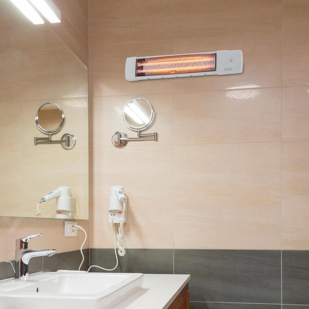 Arlec 1200W White 2 Bar Radiant Strip Heater With Pull Cord | eBay