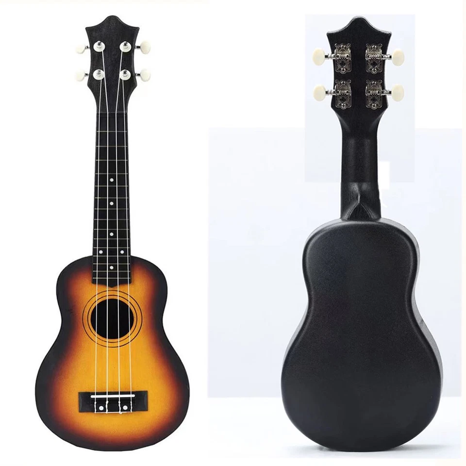 Ukelele soprano para principiantes, kit de inicio de ukeleles de tilo de 21 pulgadas con nailon Foto 3 de 4