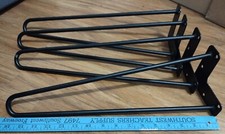 16 Inch Heavy Duty Set of 4 Metal Hairpin Furniture Legs 3/8" black rod