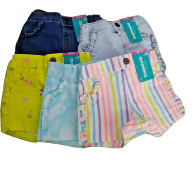5 Pair Garanimals Girls Shorts Size 0-3 Months New Colorful  22K11