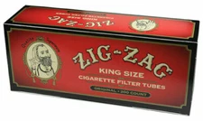 Zig Zag Red Full Flavor Cigarette Filter Tubes King Size KS -5 Pack (1000 Tubes)