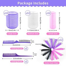 Rulos, rizadores de pelo, accesorios para el cabello, sin calor, 50 unidades